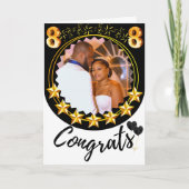 Personalisierte 8. Jubiläumskarte für mehrmaliges Karte (Vorderseite)