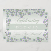 Personalisierte 90. Geburtstagsparty Einladungen (Vorne/Hinten)