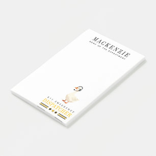 Personalisierte 911-Dispatcher-Gans mit Headset Post-it Klebezettel