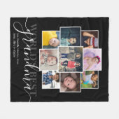 Personalisierte 9 Foto- und Textfoto-Collage Fleecedecke (Vorderseite (Horizontal))