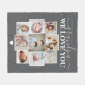 Personalisierte 9 Foto- und Textfoto-Collage Fleecedecke (Vorderseite (Horizontal))