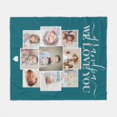 Personalisierte 9 Foto- und Textfoto-Collage Fleecedecke (Vorderseite (Horizontal))