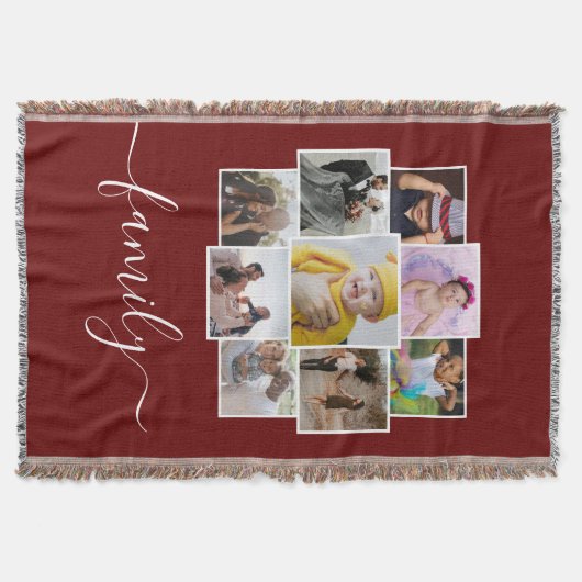 Personalisierte 9 Foto- und Textsammlung Decke (Vorderseite)