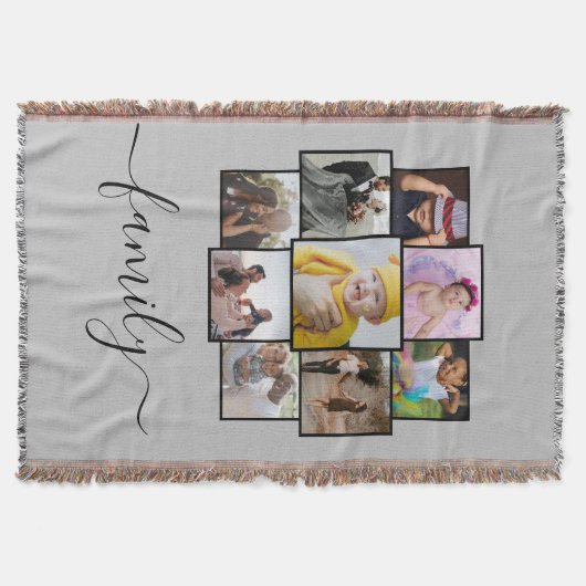 Personalisierte 9 Foto- und Textsammlung Decke (Vorderseite)