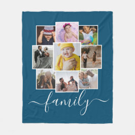 Personalisierte 9 Foto- und Textsammlung Fleecedecke