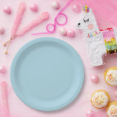 Personalisierte 9" runde, helle blaue Papierplatte Pappteller (Party)