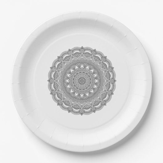 Personalisierte 9" Rundpapierplatte Pappteller (Vorderseite)