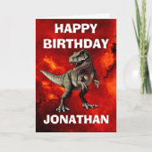 Personalisierte Abbildung T Rex Karte (Vorderseite)