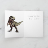 Personalisierte Abbildung T Rex Karte (Innenseite)