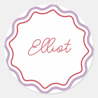 Personalisierte, abgerundete Wellenbrecher Runder Aufkleber