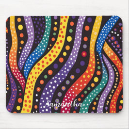 Personalisierte aborigine Dot Painting Themed Mousepad