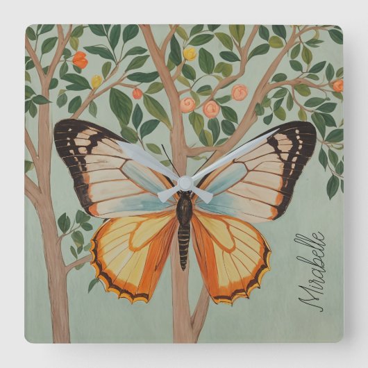 Personalisierte Abriebfestigkeit Quadratische Wanduhr (Vorderseite)