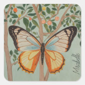 Personalisierte Abriebfestigkeit Quadratischer Aufkleber (Vorderseite)