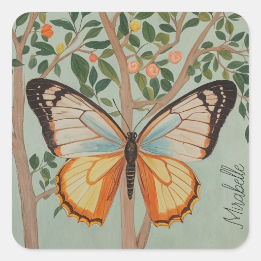 Personalisierte Abriebfestigkeit Quadratischer Aufkleber (Vorderseite)