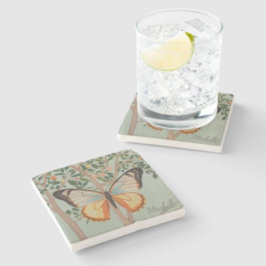 Personalisierte Abriebfestigkeit Steinuntersetzer (Seitenansicht)