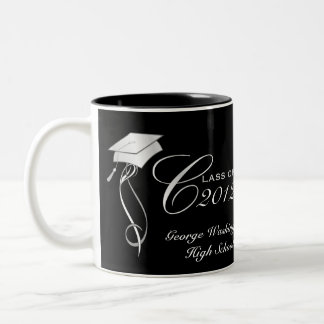 Personalisierte Abschluss-Foto-Tassen - Silber Zweifarbige Tasse