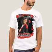 Personalisierte Abschluss Foto und Name T-Shirt (Vorderseite)