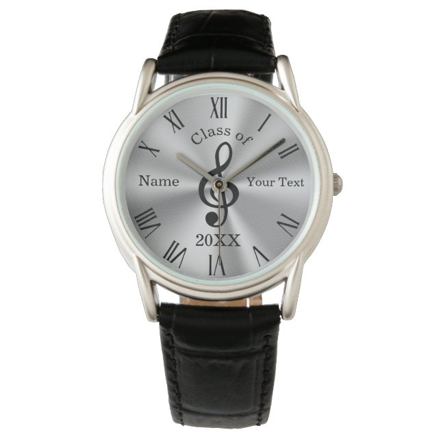 Personalisierte Abschluss-Geschenke für Musikgroßm Armbanduhr (Vorderseite)