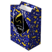 Personalisierte Abschluss-Geschenktasche Medium Mittlere Geschenktüte (Rückseite Schrägansicht)