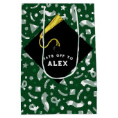Personalisierte Abschluss-Geschenktasche Medium Mittlere Geschenktüte (Rückseite)
