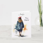 Personalisierte Abschluss-Grußkarte Karte (Vorderseite)