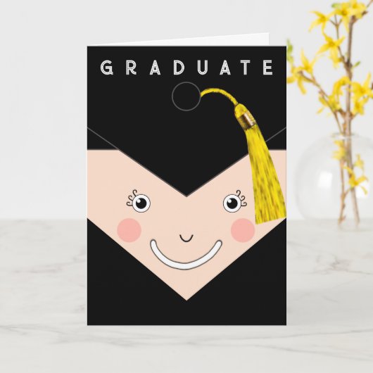 Personalisierte Abschluss-Karte Karte (Gelbe Blume)