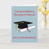 Personalisierte Abschluss-Karte Karte (Gelbe Blume)