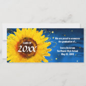 Personalisierte Abschluss-Karten | Blau & Gold (Rückseite)