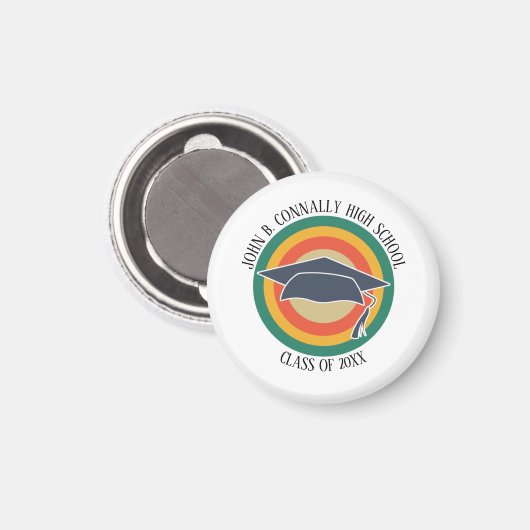 Personalisierte Abschluss-Klasse der High School 2 Magnet (Vorderseite/Rückseite)