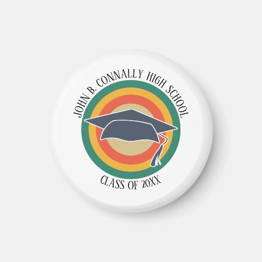 Personalisierte Abschluss-Klasse der High School 2 Magnet (Vorne)