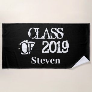 Personalisierte Abschluss-Klasse von 2019 Strandtuch