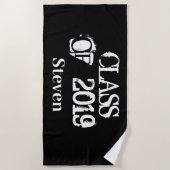 Personalisierte Abschluss-Klasse von 2019 Strandtuch (Vorderseite)