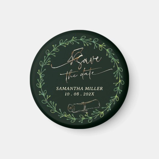 Personalisierte Abschluss-Save-the-Date Magnet (Vorne)