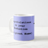 Personalisierte Abschluss-Tasse Kaffeetasse (Vorderseite Links)
