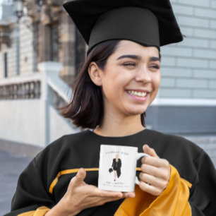 Personalisierte Abschluss-Wasserfarben-Girl Kaffeetasse