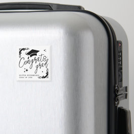 Personalisierte Abschlussfeier Elegantes Skript St Magnet
