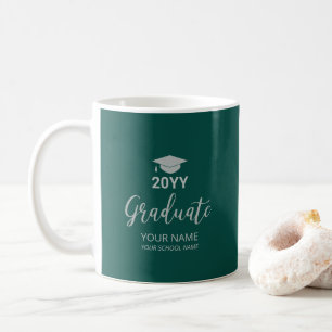 Personalisierte Abschlussgeschenke in Silber und G Kaffeetasse