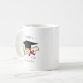 Personalisierte Abschlussglückwünsche Kaffeetasse (Vorderseite Links)