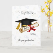 Personalisierte Abschlussgratulationen Karte (Gelbe Blume)