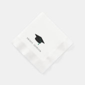 Personalisierte Abschlusskappe geprägtes Papier Serviette (Ecke)