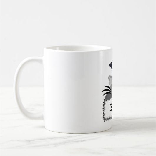 Personalisierte Abschlusskitty-Tasse Kaffeetasse (Links)