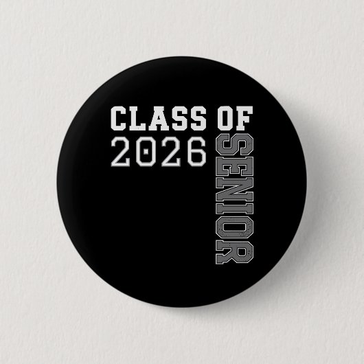 Personalisierte Abschlussklasse 2026 Senior Button (Vorderseite)