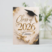 Personalisierte Abschlussnamekarte der Klasse 2026 (Stehend Vorderseite)