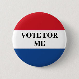 Personalisierte Abstimmung Rot und Blau Button