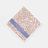 Personalisierte Abstrakte Aquarelltöne Geburtstag Serviette (Ecke)