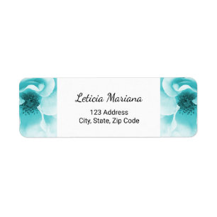 Personalisierte Abstrakte Blu & White Florals