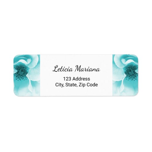Personalisierte Abstrakte Blu & White Florals (Vorne)