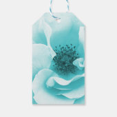 Personalisierte Abstrakte Blu & White Florals Geschenkanhänger (Rückseite)