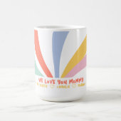 Personalisierte Abstrakte Blume und Text Kaffeetasse (Mittel)