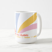Personalisierte Abstrakte Blume und Text Kaffeetasse (VorderseiteRechts)